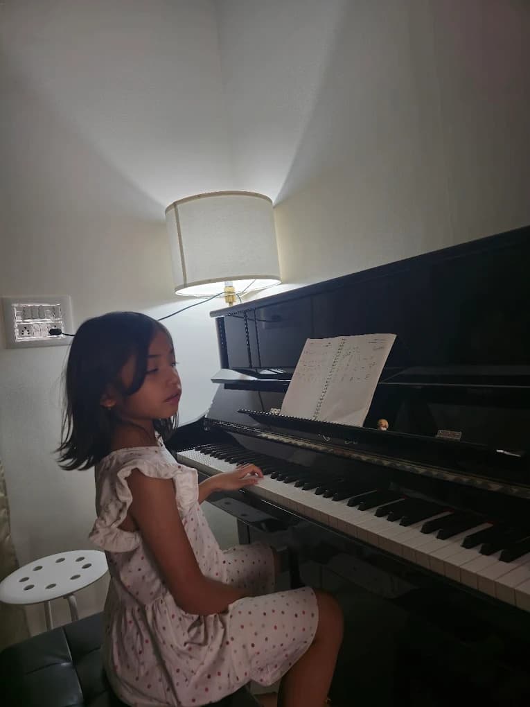 Piano lesson at Rema Music Academy